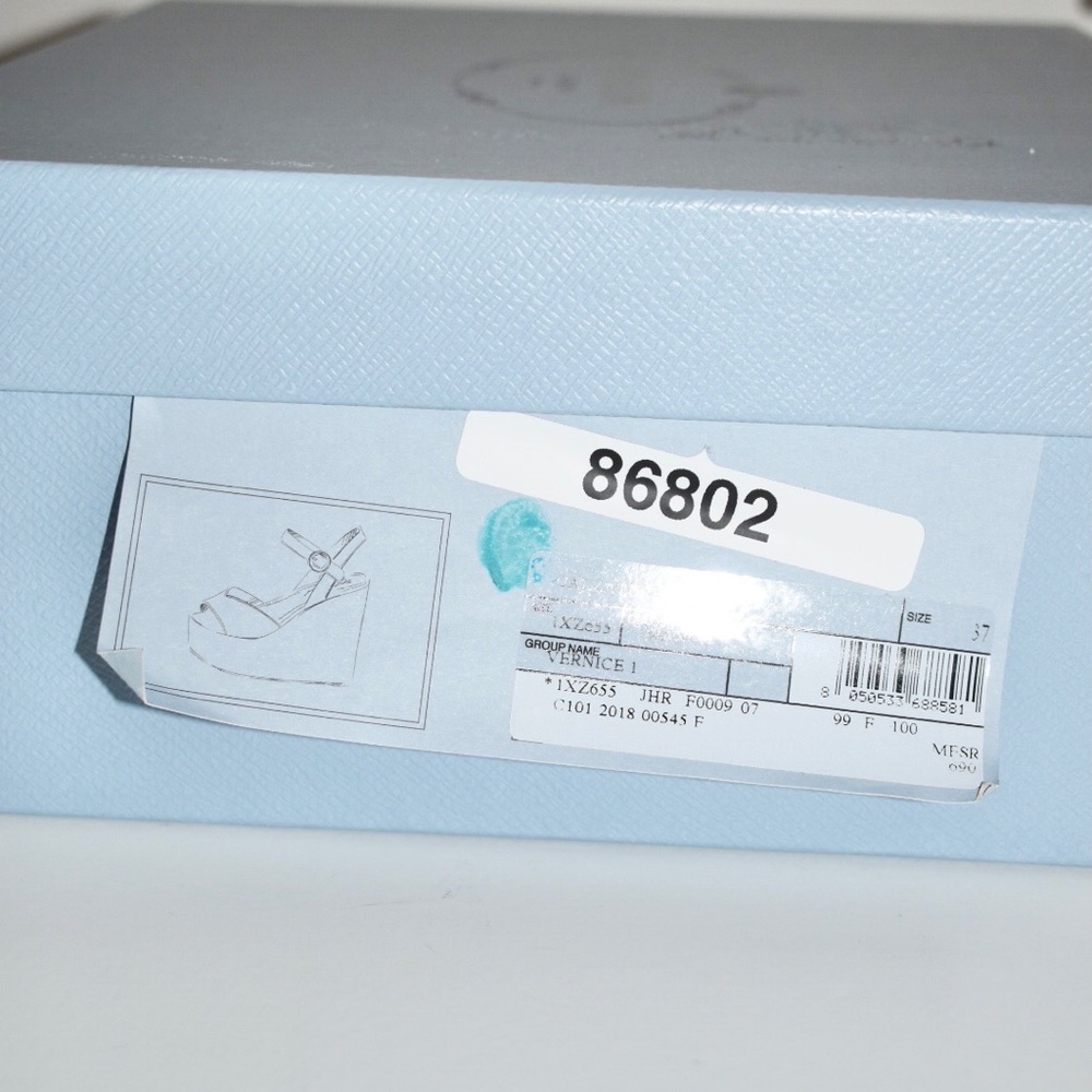 PRELOVED PRADA CALZATURE DONNA SHOES SIZE 37 - Picture 9 of 9